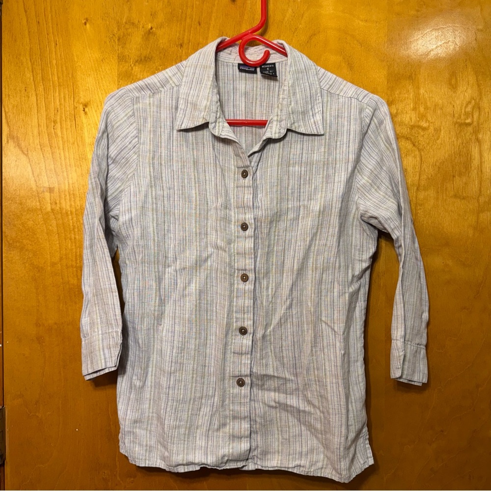 Patagonia Women's Hemp Button Down 3/4 Sleeve Shirt -Size 6